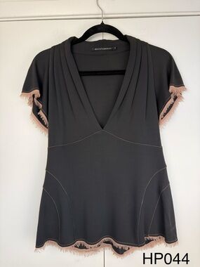 Development by Phillip Lim Y2K Archive Fringe Tunic Top Black Pink L